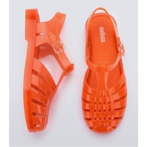 Mini Melissa Posession Bright Orange Sandals
